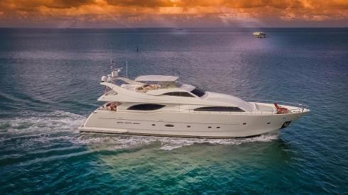 94ft Ferretti yacht rental Miami