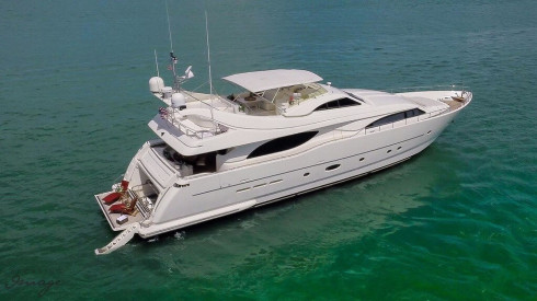94ft Ferretti boat rental Miami