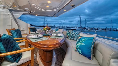 94ft Ferretti boat charter Miami