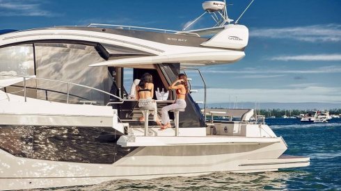 53ft Galeon Miami boat rental with captain