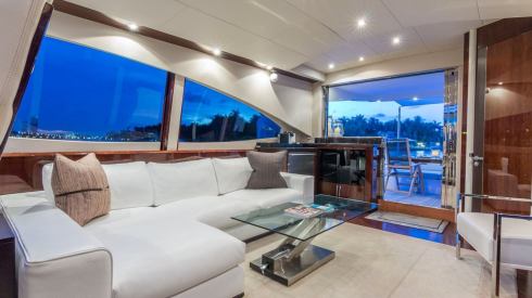 75ft Lazzara beach boat rental Miami